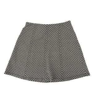 LOFT XXS Black White Mini Skirt Straight Fit Chevron Pattern